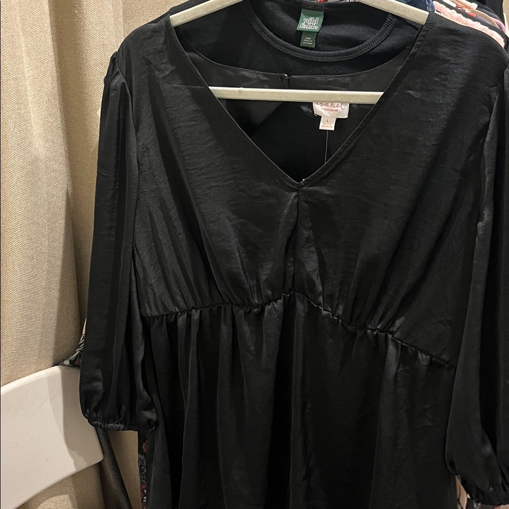 Black Maternity Top